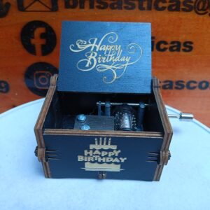 Caja Musical de Madera Feliz Cumpleaños