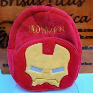 Mochila escolar, bulto, salveque niño, de Iron Man, para niño de 4 a 6 años de edad, color rojo