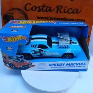 Carro de fricción celeste Hot Wheels speedy machine 22 cm largo