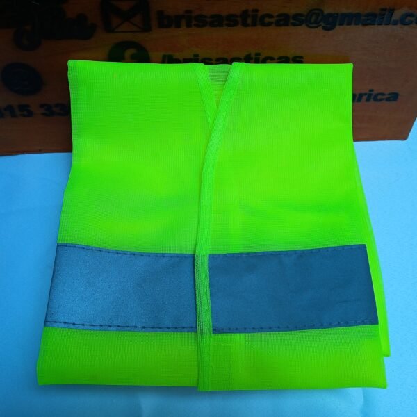 Chaleco reflectivo, Especial para trabajos en construcción y trabajos de demarcación vial. Color verde neón.