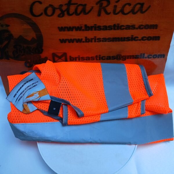 Chaleco reflectivo,Especial para trabajos en construcción y trabajos de demarcación vial. Color naranja. - Imagen 2