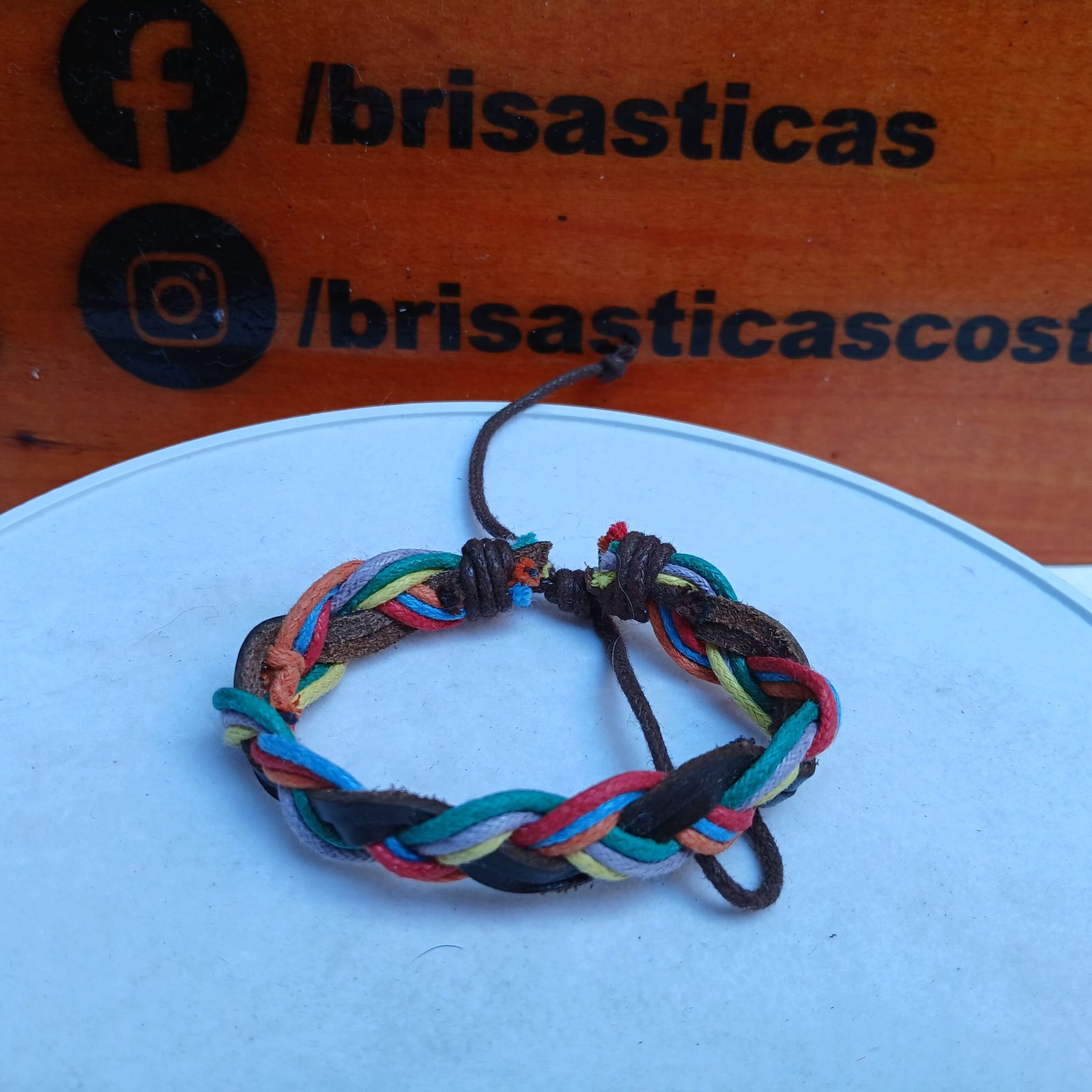 Pulsera para hombre trenzado de color, estilo vintage, casual, ajustable