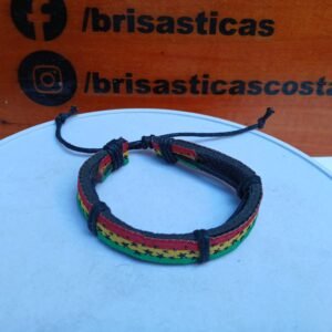 Pulsera para hombre múltiple color rojo, verde y amarillo, casual, ajustable, vintage