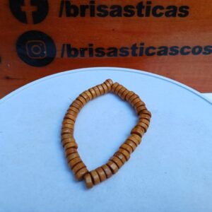Pulsera para hombre cuentas de madera, estilo vintage, casual, ajustable