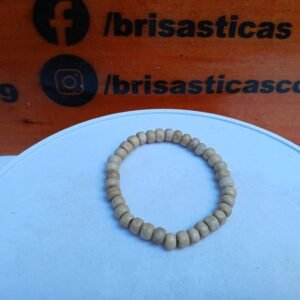 Pulsera para hombre con cuentas de madera, casual, ajustable