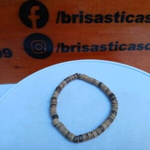Pulsera para hombre con cuentas de madera, estilo vintage, casual, ajustable