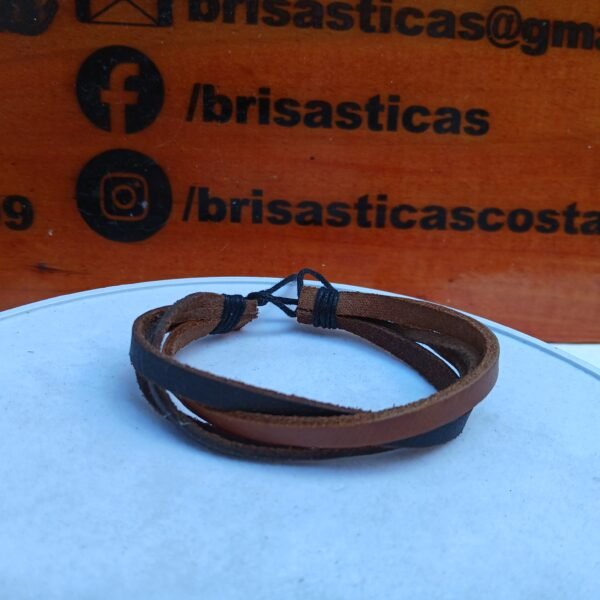 Pulsera para hombre, múltiple,ajustable,color café, estilo vintage