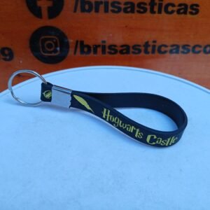Llavero negro harry potter, de hule