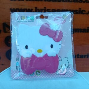 Espejo plegable de bolsillo Hello kitty con peine incluido, rosado con blanco, para niñas