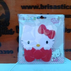 Espejo plegable de bolsillo Hello kitty con peine incluido, rojo con rosado, para niñas