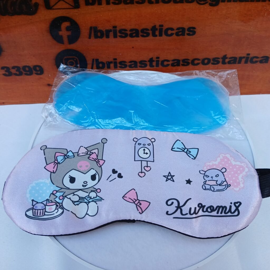 Antifaz para dormir Kuromi con antifaz en gel para descanso de los ojos, filtra la luz