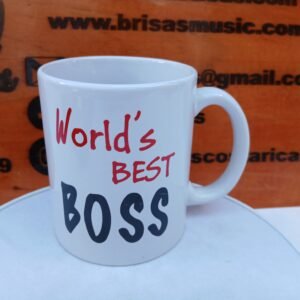 Taza, jarra para café 325 ml, 11 oz. "El mejor Jefe del Mundo" "World´s Best Boss" 13x 11x10 cm