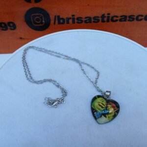 Cadena shrek y Fiona, metal