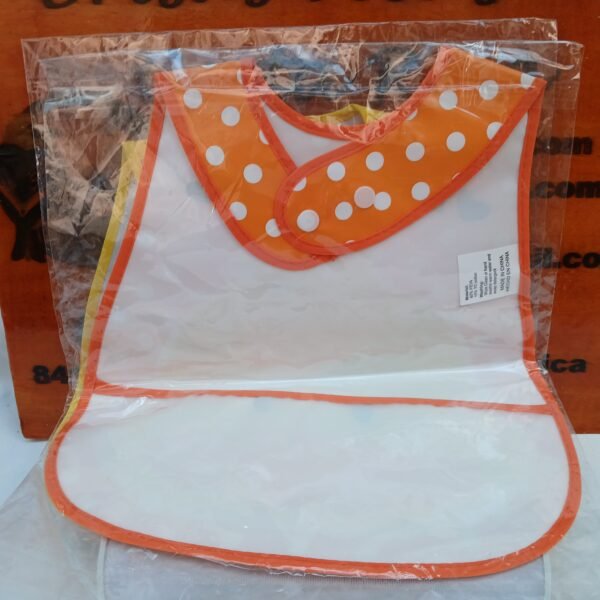 Babero Osito, impermeable color naranja - Imagen 2