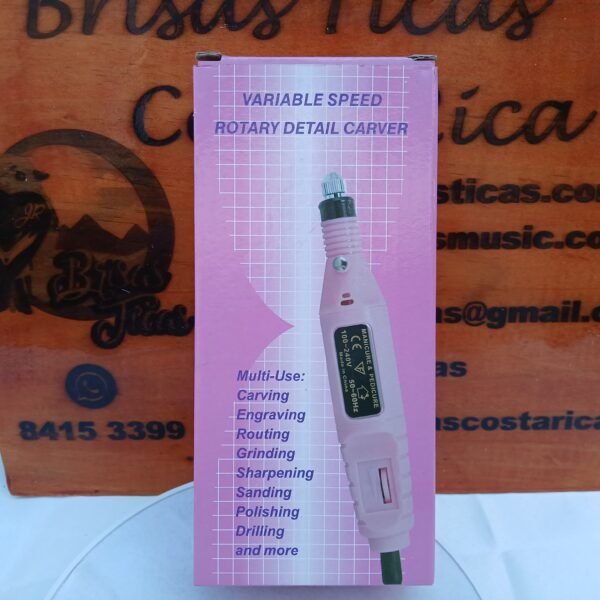 Pulidor, Drill de uñas eléctrico, color rosado con 6 limas, 100-240 V