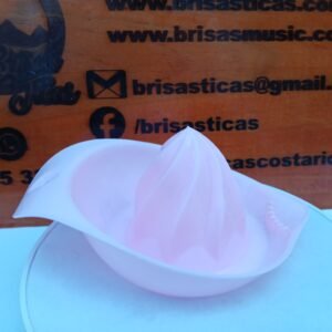 Exprimidor manual para naranjas de plástico, rosado