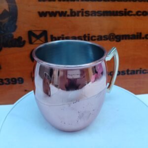 Jarra color cobre café acero inoxidable,  alto, 8.7 cm ancho  ,vaso de cóctel.