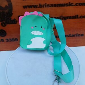 Bolsito Dinosaurio turquesa chispitas colores