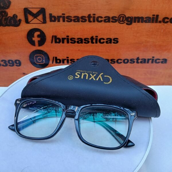 Gafas Cyxus para luz azul, modelo 8200, color negro, para adultos, 55-17-145