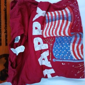 Camisa 2XL Roja Bandera de Estados Unidos Happy 4 July
