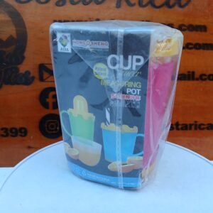 Extractor de Jugo de Limon Manual, Taza Plastica Rosada