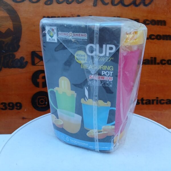 Extractor de Jugo de Limon Manual, Taza Plastica Rosada