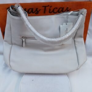 Bolso Blanco de Mujer, material de cuero sintetico