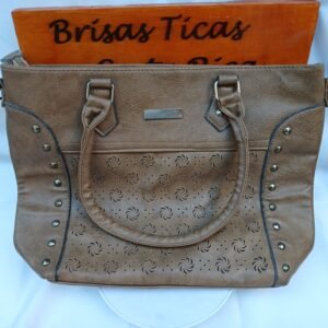 Bolso Cafe de Mujer, material de cuero real