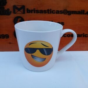 Taza de Ceramica blanca Emoji Cool