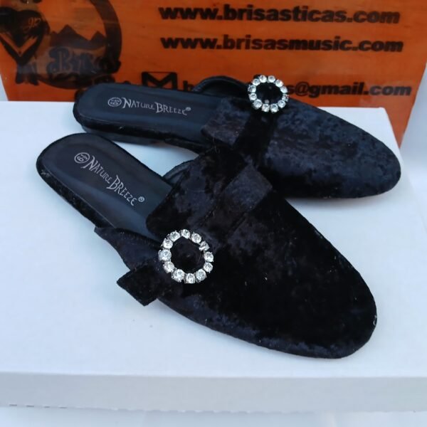 Zapatos planos (flats) para mujer  gamuza  color negro  para uso casual Talla 36
