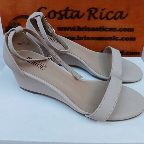 Sandalias de tacón de cuña para mujer,con correa de tobillo de 3 pulgadas Talla 39