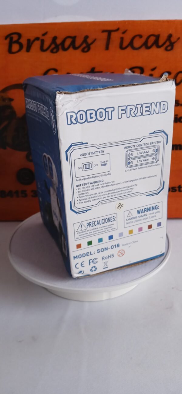 Robot de juguete con control remoto recargable con música, ojos LED, walkie talkie, robot de juguete para niños, robot RC para niños - Imagen 12