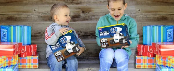 Robot de juguete con control remoto recargable con música, ojos LED, walkie talkie, robot de juguete para niños, robot RC para niños - Imagen 7