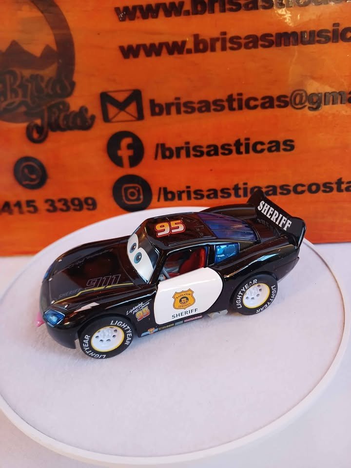 Auto Cars Sheriff con luz y sonido de arranque, película Cars movie pixar - Imagen 6