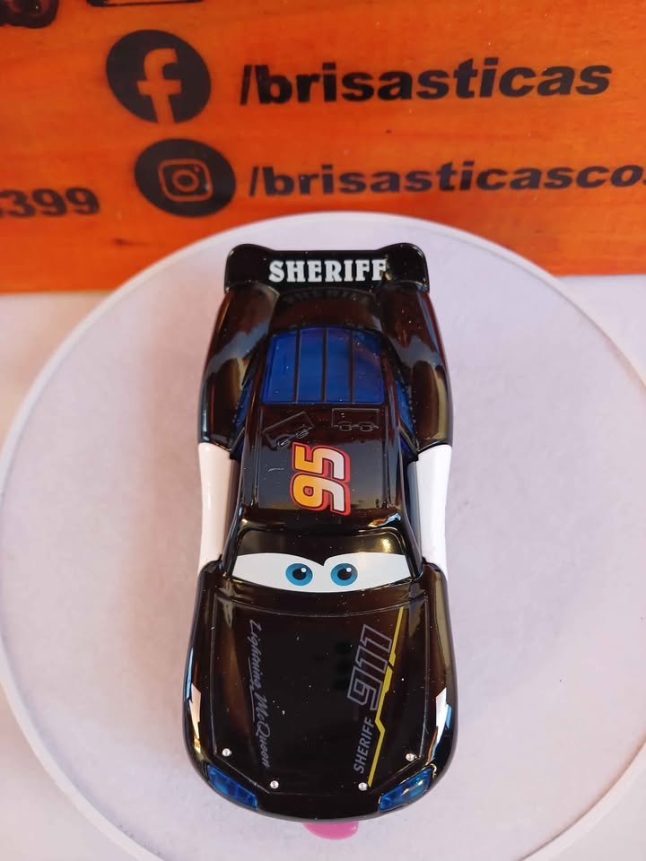 Auto Cars Sheriff con luz y sonido de arranque, película Cars movie pixar - Imagen 4