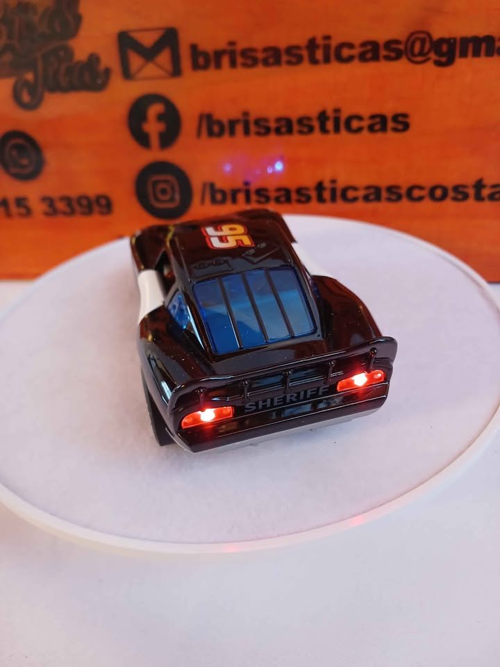 Auto Cars Sheriff con luz y sonido de arranque, película Cars movie pixar - Imagen 3